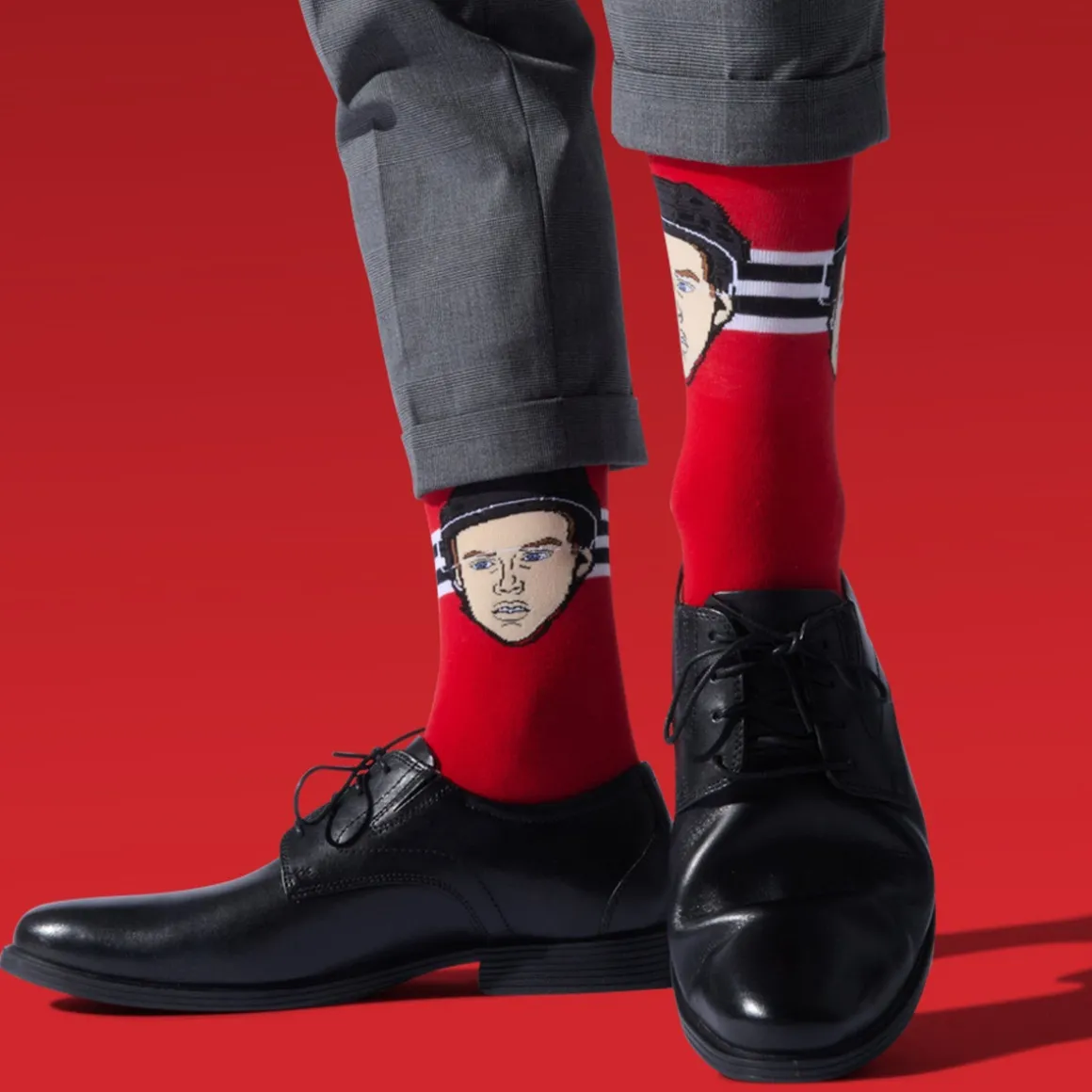 Connor Bedard Chicago Blackhawks NHL Rookie Edition - Adult Caricature Crew Socks
