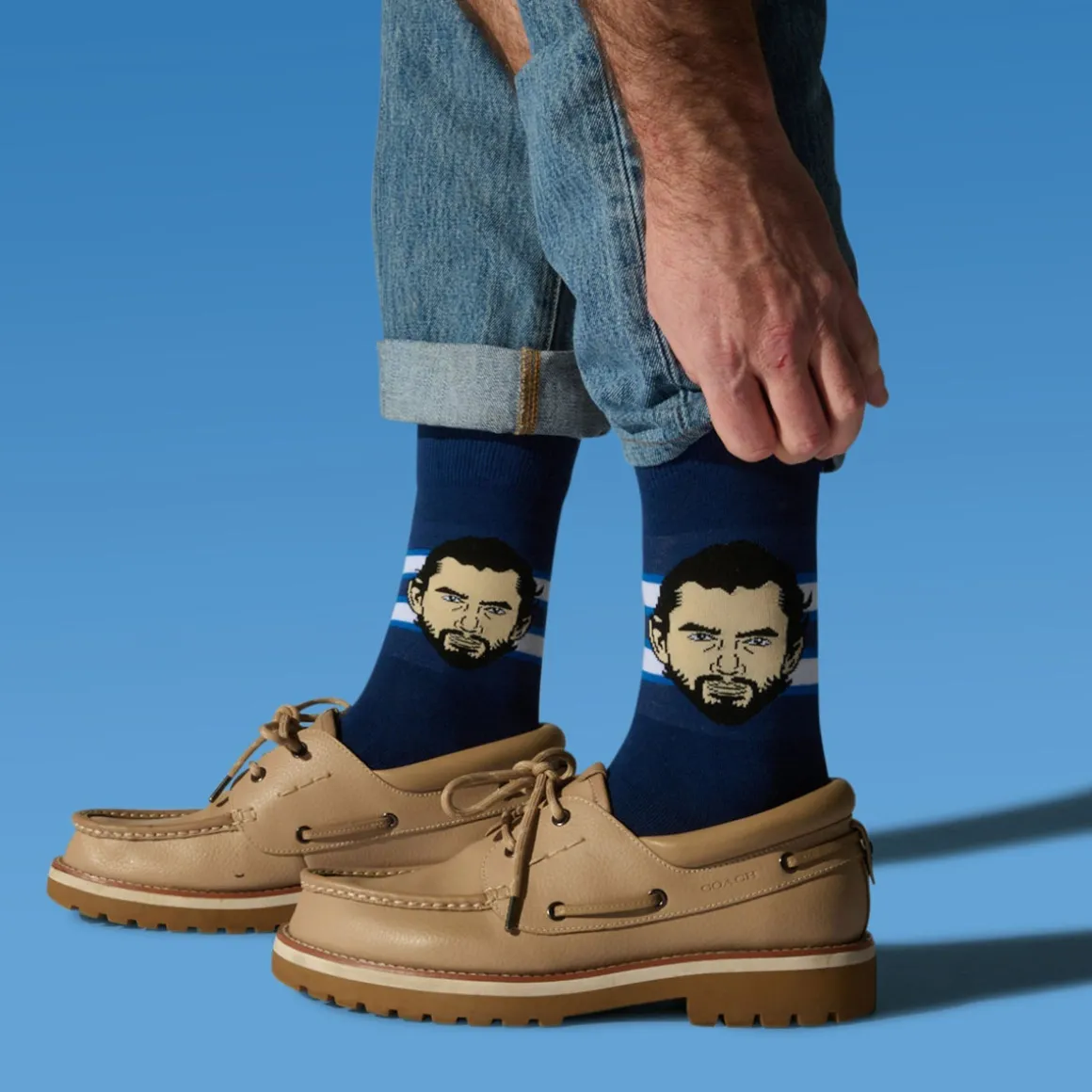 Connor Hellebuyck Winnipeg Jets NHL - Adult Caricature Crew Socks