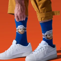 Connor McDavid Edmonton Oilers NHL - Adult Caricature Crew Socks