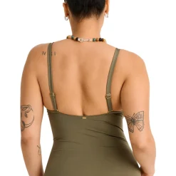 Dusty Olive - Women's One-Piece Swimsuit