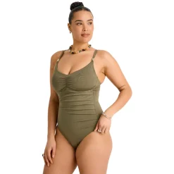 Dusty Olive - Women's One-Piece Swimsuit