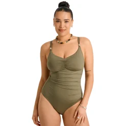 Dusty Olive - Women's One-Piece Swimsuit