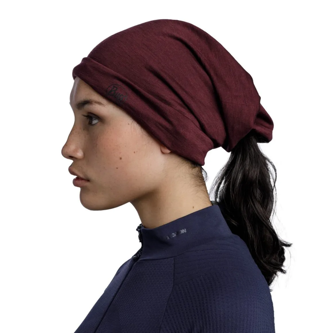 Merino Lightweight Solid Garnet - Adult Neck Warmer