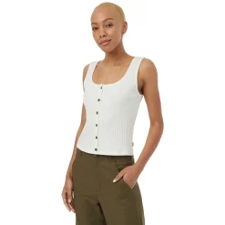 Rib Button Front - Women's Tank Top