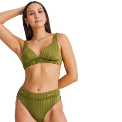 Spaced Rib Eyelets - Women's Swimsuit Top