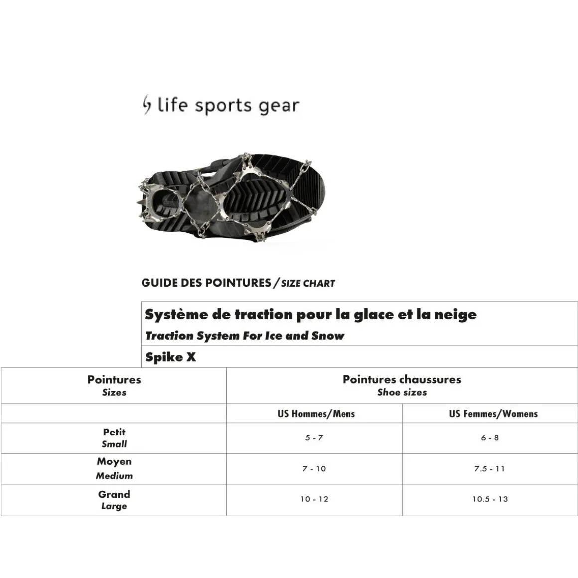 Spike X - Traction System For Ice and Snow