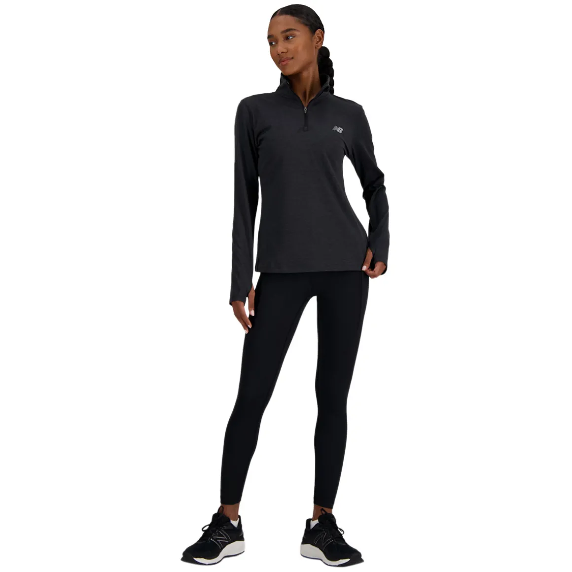 Sport Essentials Space Dye - Women's Quarter-Zip Training Long-Sleeved Shirt
