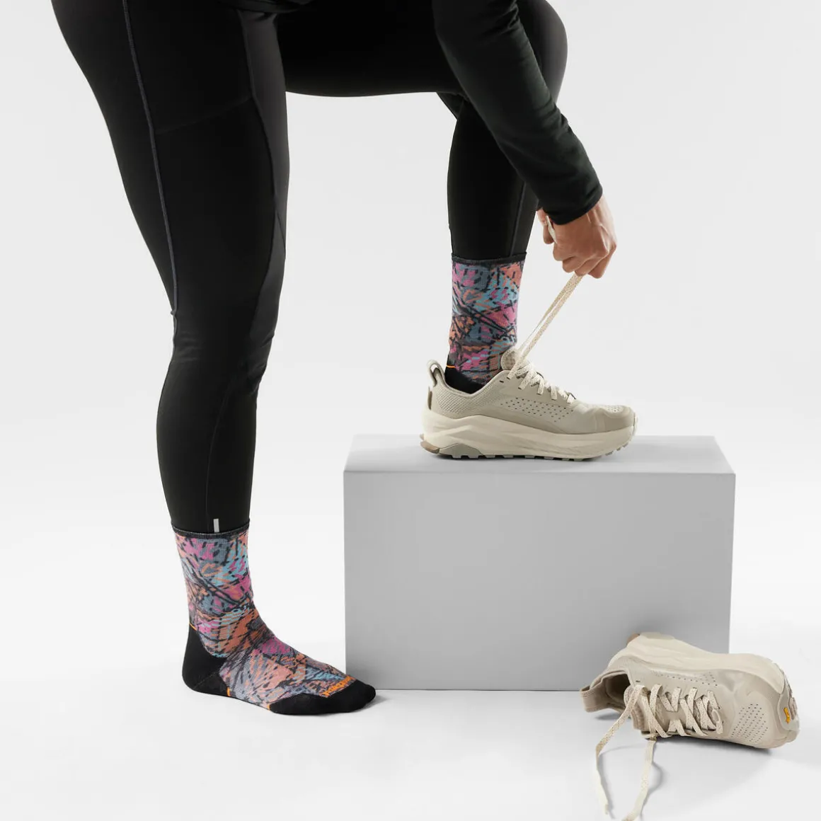 Trail Run Triangle Prism - Women's Cushioned Crew Socks