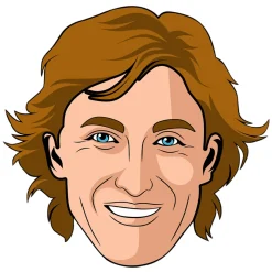 Wayne Gretzky Los Angeles Kings NHL - Adult Caricature Crew Socks