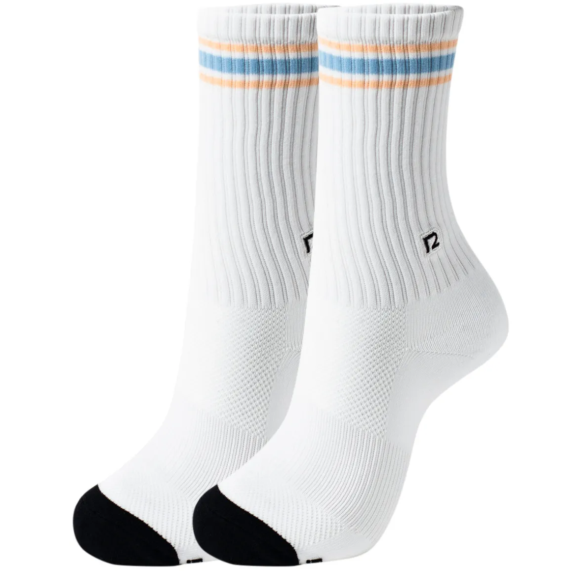 White Pastel Stripes - Women's Crew Socks